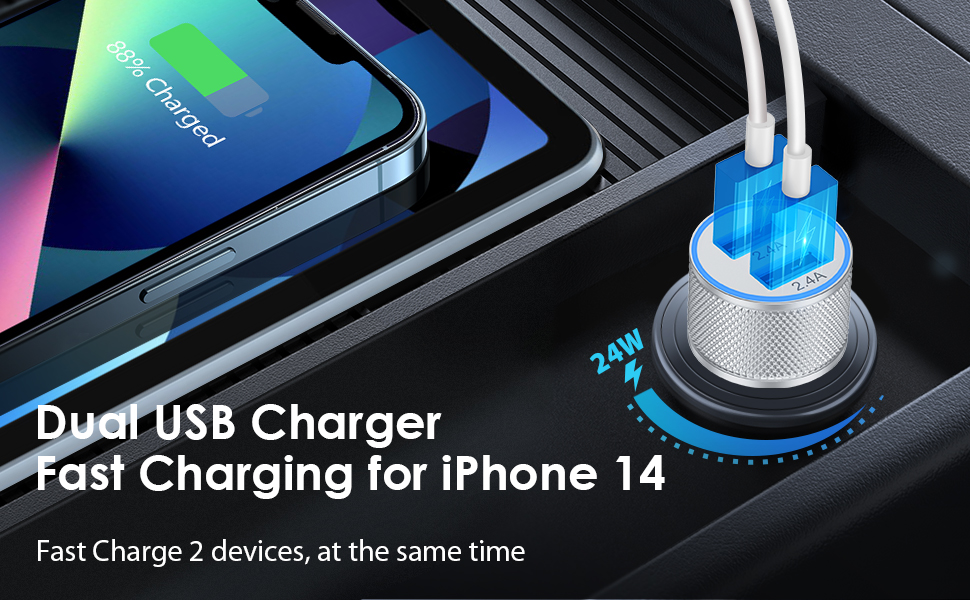 Dual Port Car Charger
