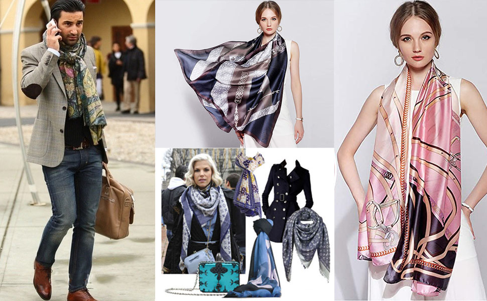 Fashion Scarves Scarf Silk Feeling Scarves