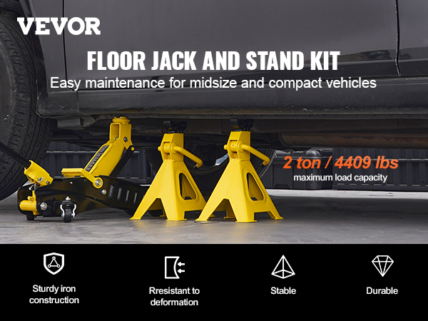 Amazon.com: VEVOR Low Profile Floor Jack 2 Ton (4400 lbs