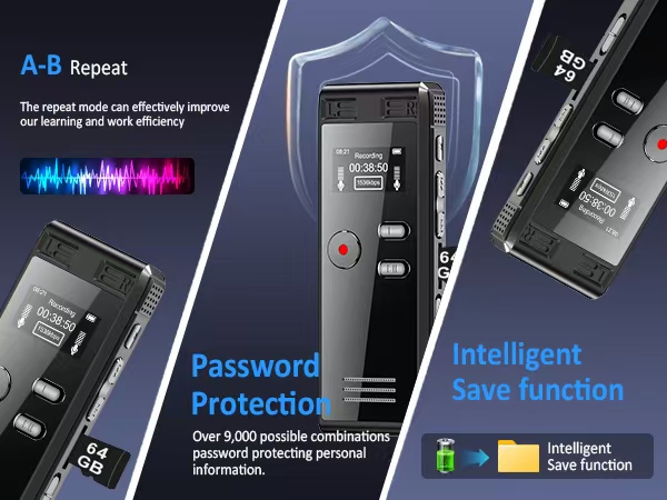 Amazon.com: 64GB Digital Voice Activated Recorder with