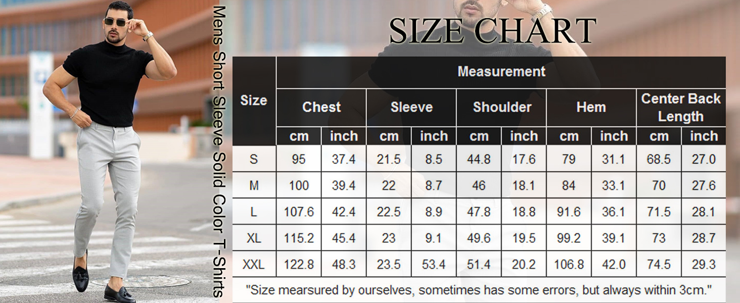 COOFANDY Mens Short Sleeve Mock Turtleneck Knitted Pullover Tees