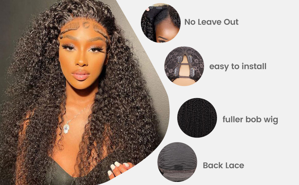 V Part Human Hair Wig