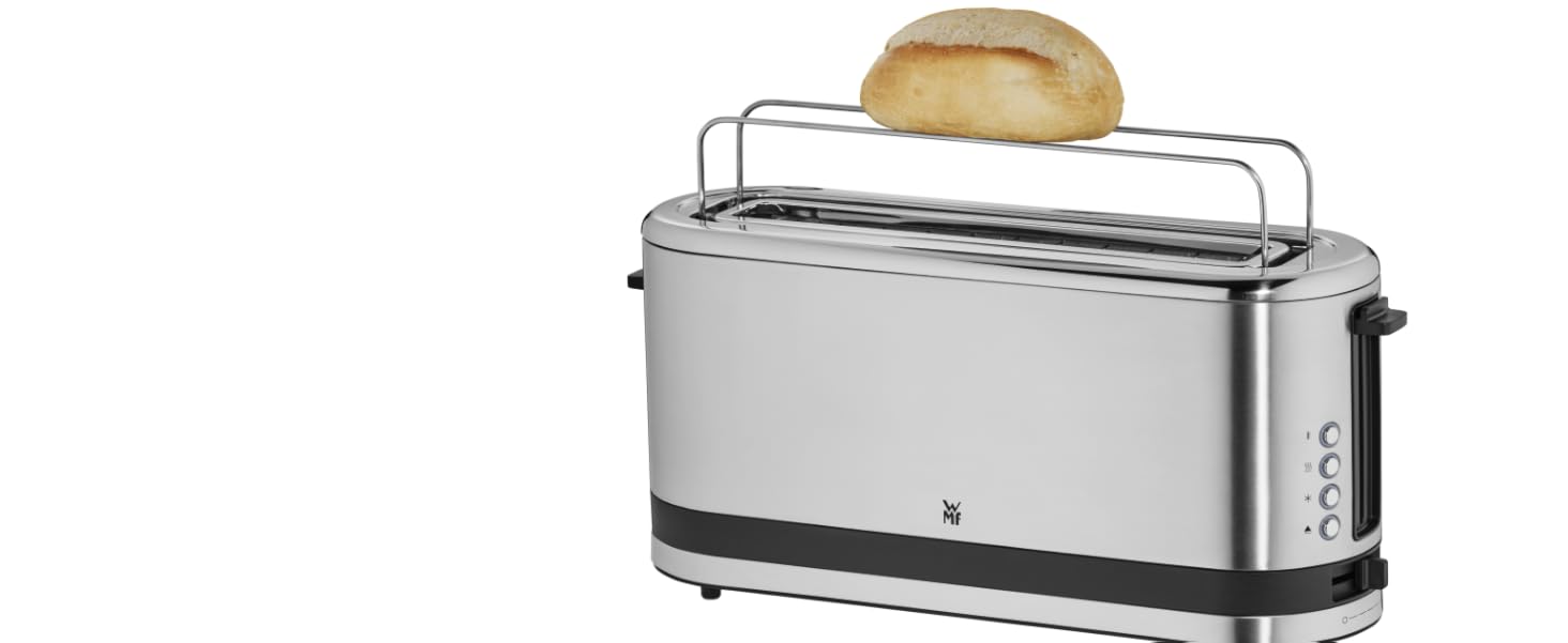WMF Küchenminis Toaster Langschlitz mit Brötchenaufsatz, 2 Scheiben