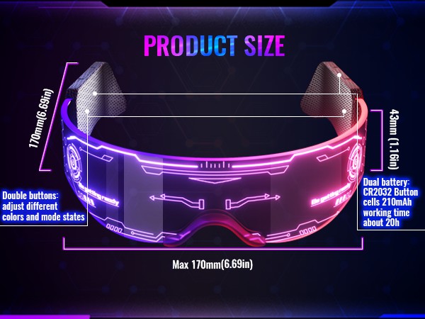 80sレアブギーLPセット！Ozone - Glasses , Walk On Amazon.com: NIUCOO Cool Cyberpunk LED Rave Glasses