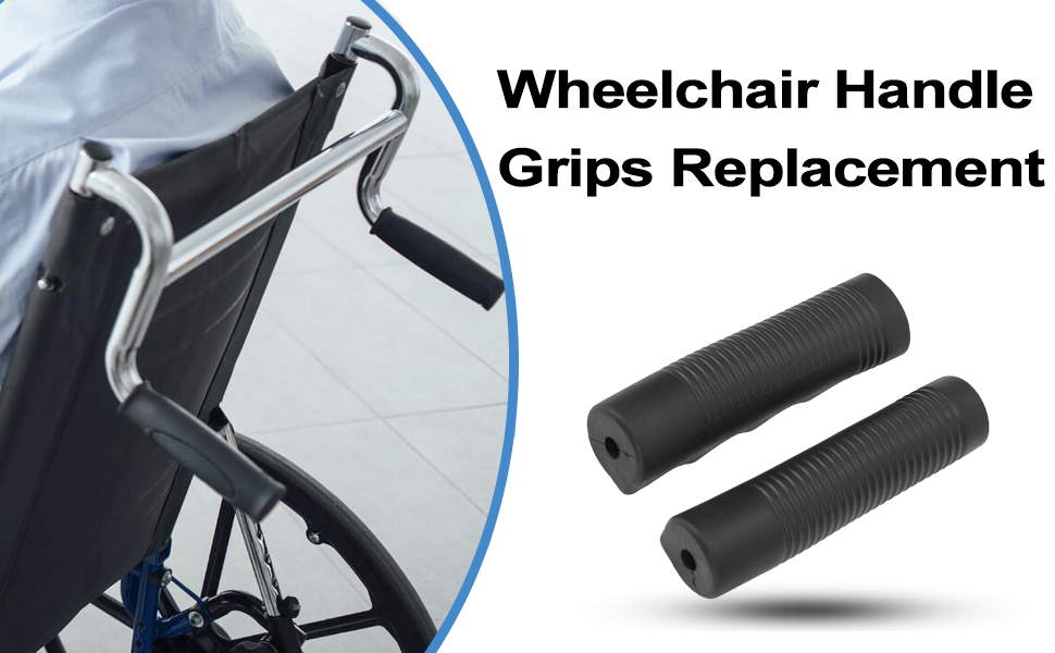 2Pcs Wheelchair Hand Grips, Universal Ergonomic Handlebar Grip Prevent