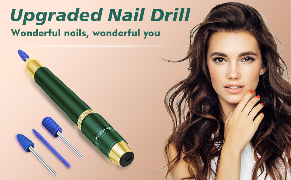 Gefaxi Electric Nail Drill, Portable USB Efile Nail Drill