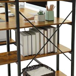 computer  desk with shelves
