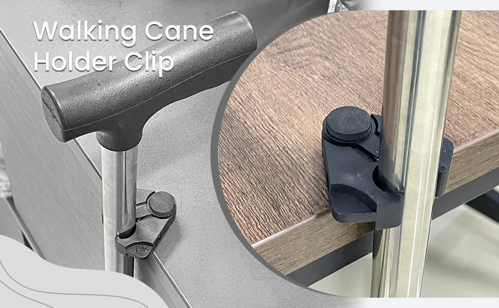 Desk Table Clip Walking Cane Holder Stand Attachment Walking Crutches Stick Bracket Accessories