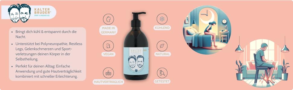Product infographic with pink background showing icons and illustrations for bathroom or cleaning product features and instructions.