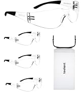 toolant Bulk Clear Safety Glasses with ANSI Z87.1 / UV 400 Standard, Eye Protection for Shooting,...