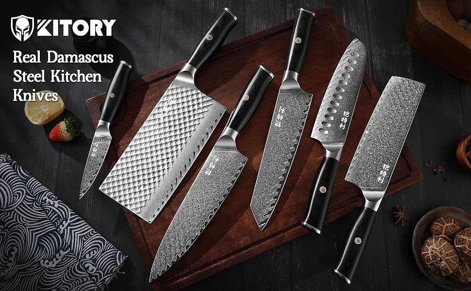 Damascus chef knife