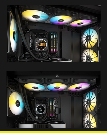 Corsair iCUE AF140 RGB ELITE 140 mm Zestaw Dwóch