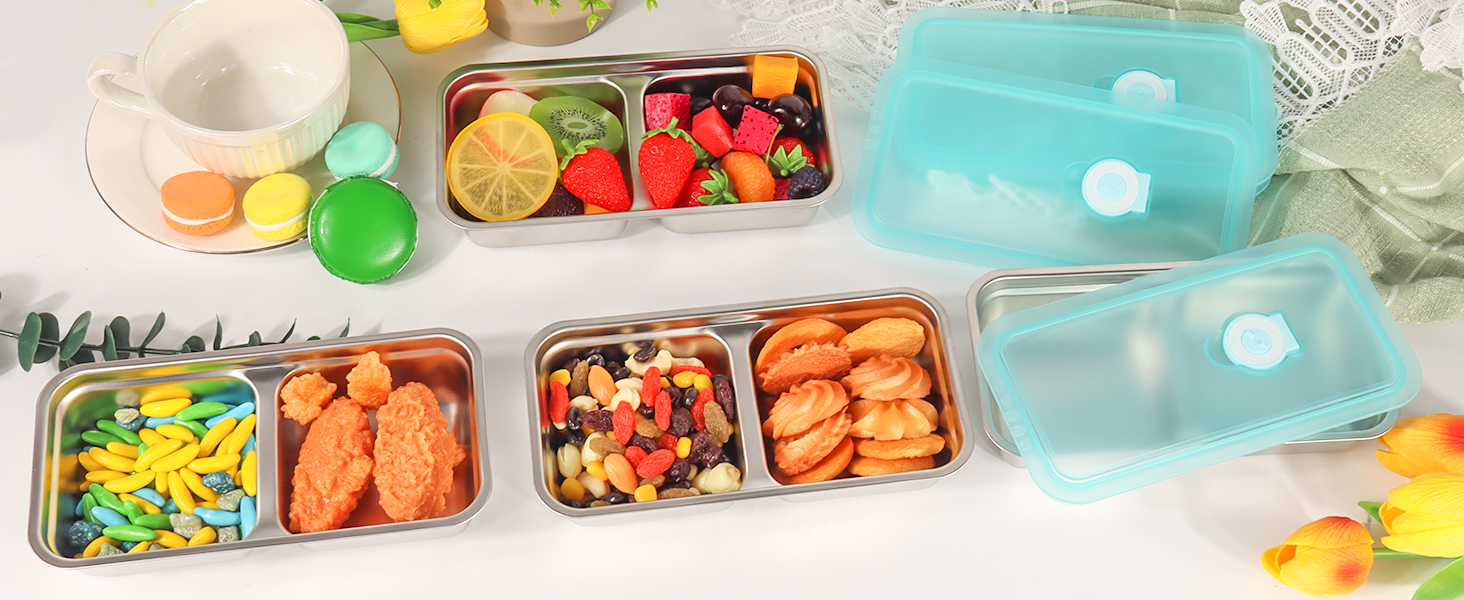 Reusable Snack Condiment Containers with Lids