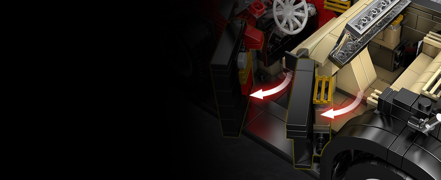 Mould King 10114 Classic Car Building Toy Set, MOC Vintage Car Model Building Block