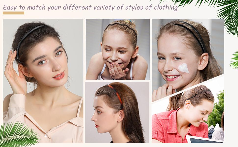 12 Stück Kunststoff-Stirnbänder.