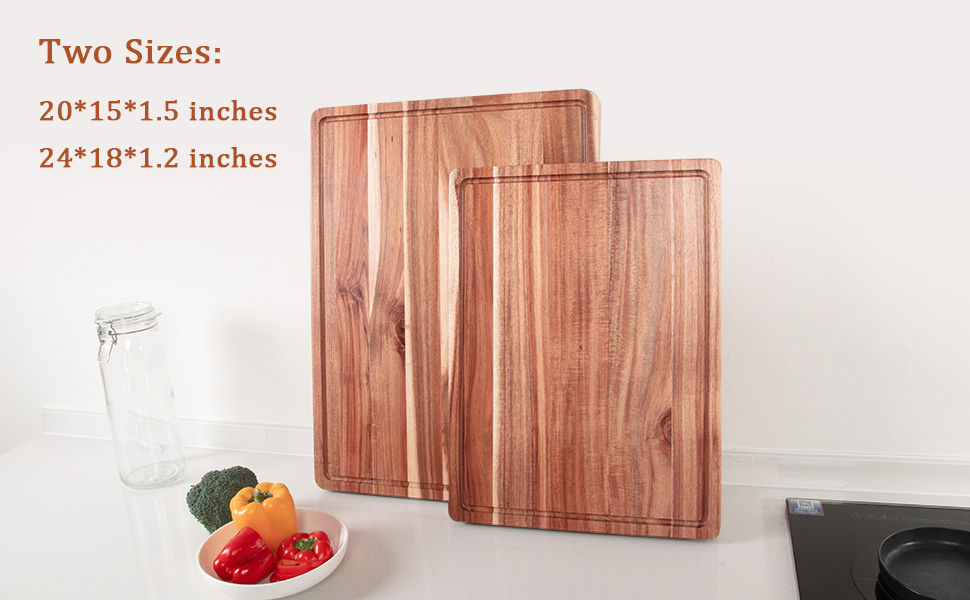 Wooden Cutting Boards for Kitchen, 24" x 18" Large Cutting