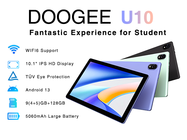 Amazon.com : DOOGEE U10 Android Tablet, 9GB RAM + 128GB ROM