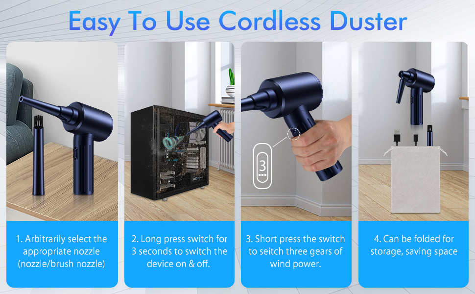 Reesibi Electric Air Duster Blower, The Strongest Powerful 5000090000