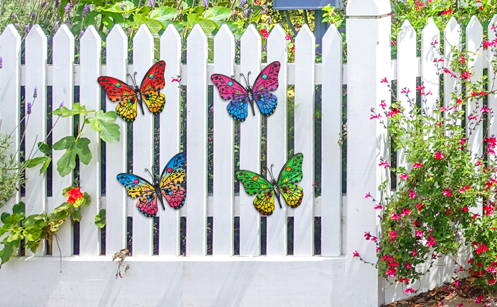 Metal Butterfly Wall Decor 9.5