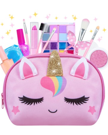 Kids Makeup Kit for Girl Real Washable Unicorn Girls Make Up Toys