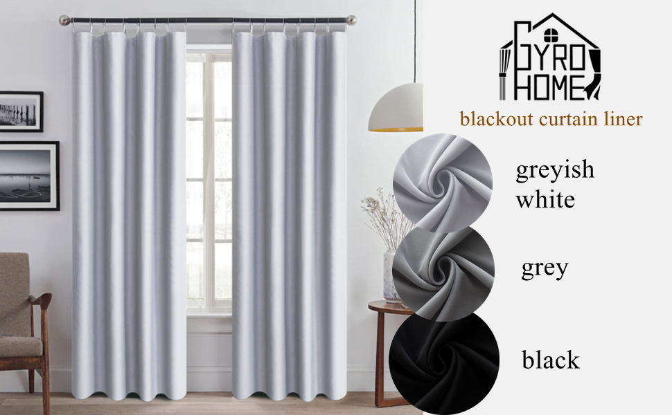 GYROHOME Greyish White Thermal Insulated Room Darkening