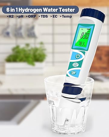 ORAPXI pH Meter for Water Hydroponics Nutrient 4 in 1 Digital EC pH TDS ...