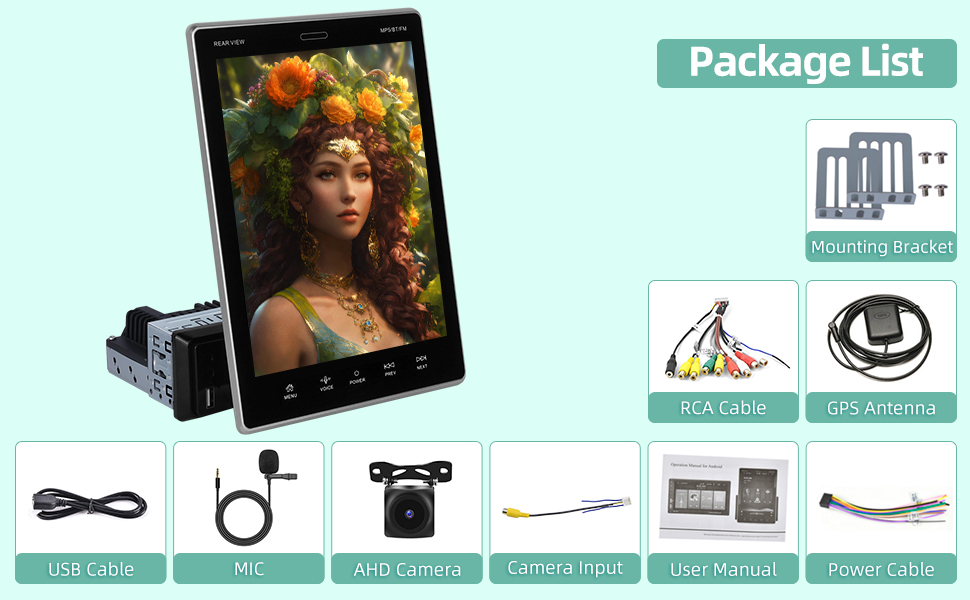Amazon.com: [2G+64G] 9.7 inch Android 13 Single Din Vertical