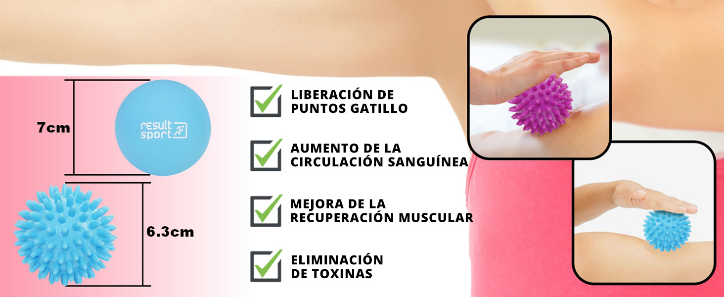 ResultSport Lacrosse & Spike - Juego de bolas de masaje, recuperación de fascitis plantar