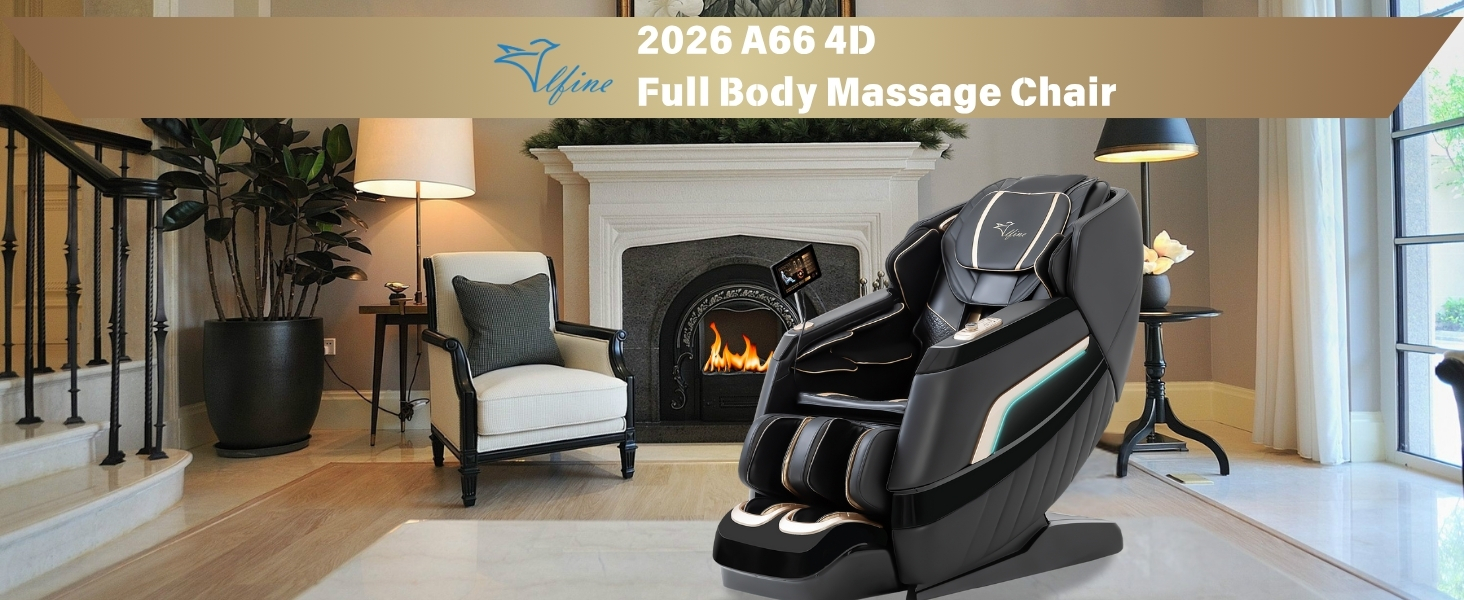 Alfine A66 4D Massage Chair Full Body Made in The U.S.A.