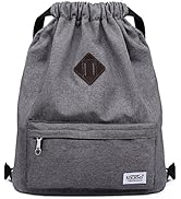 KAUKKO Drawstring Sports Backpack Gym Yoga Bag Shoulder Rucksack for Men and Women