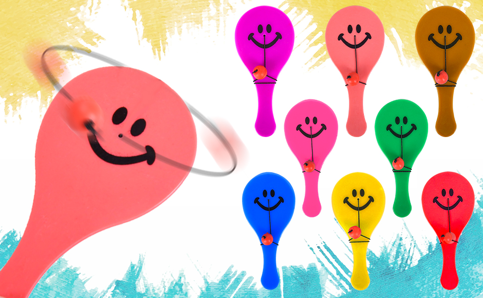 colmanda 16 Pack Raqueta y Pelota con Cuerda, Mini Bate y ...