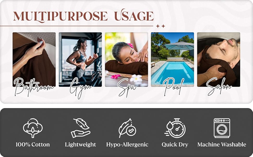 pool spa beach shower tub gym sauna salon hotel motel restaurant thick bath towel terry cotton