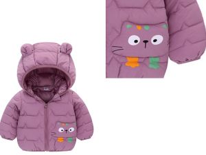 Baby Girl Cute Bear Ear Thicken Warm Padded Outfits Outerwear