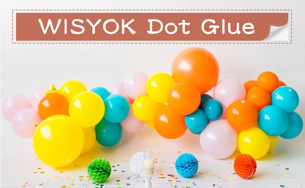 WISYOK 4000Pcs Glue Dots for Balloon, Point Dots, Removable