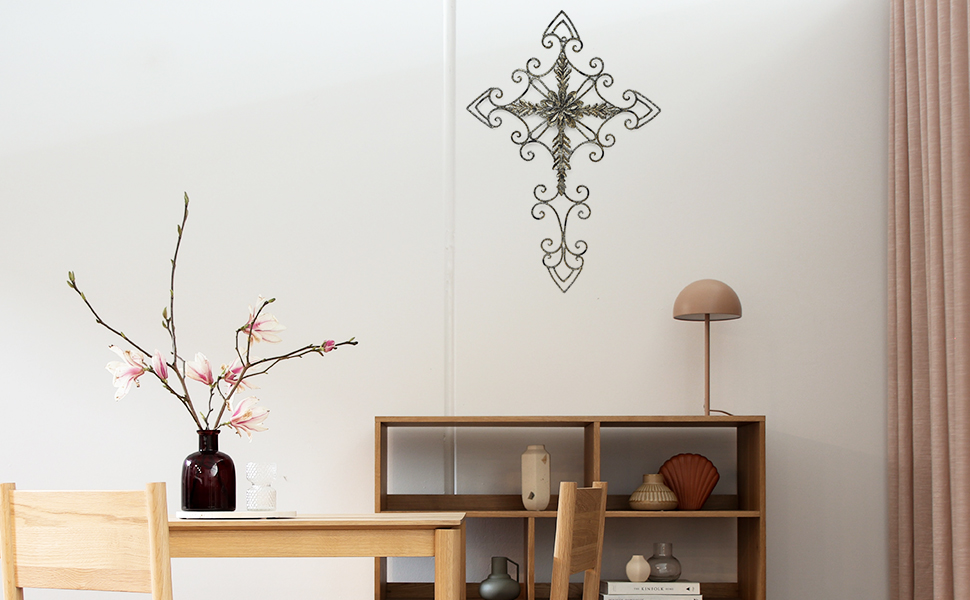metal cross wall art