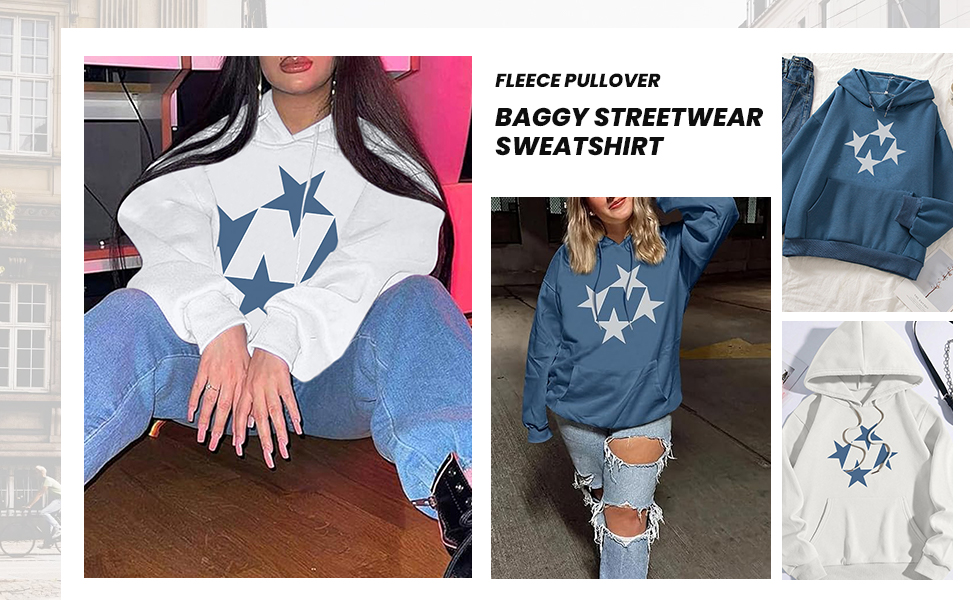 Vintage Aesthetic Streetwear Sweatshirt With Pockets