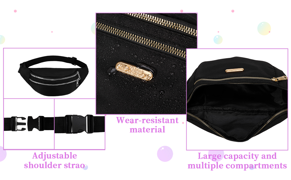 Herren Gürteltasche Verstellbarer Gurt Hüfttasche