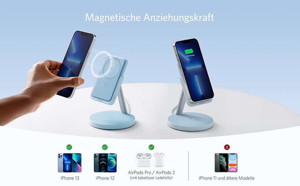 lily　Anker 633 Magnetic Wireless Anker 633 Magnetyczna bezprzewodowa ładowarka (MagGo