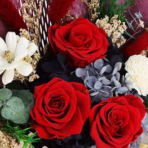 SENJWARM Preserved Flowers, Never Withering, Pink Bouquet