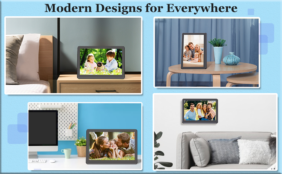 WiFi Digital Photo Frame 10.1 Inch 1920x1080 FHD IPS Touch