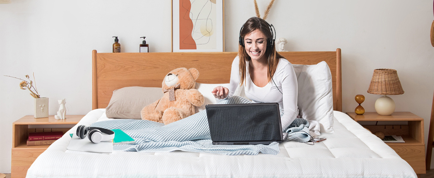 ELEMUSE 4 Inch Memory Foam Mattress Topper
