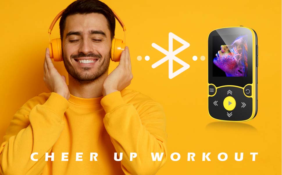 AGPTEK MP3 Player Bluetooth 5.0 Sport 32 GB with 1.5 Inch TFT Colour