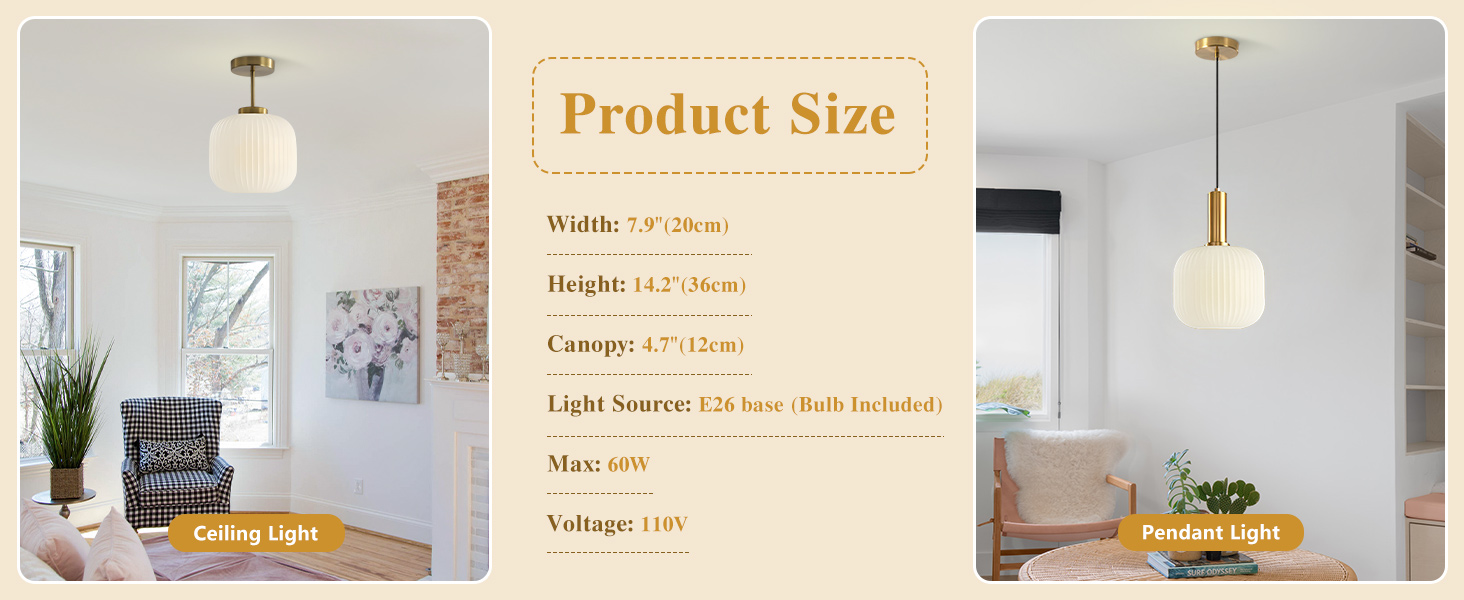 Milk Glass Ceiling Light Fixture