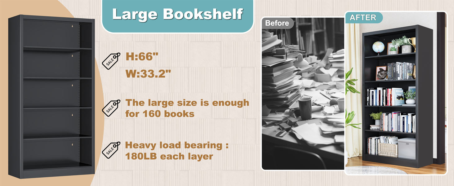 black bookshelf