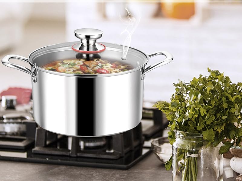 stainless soup pot