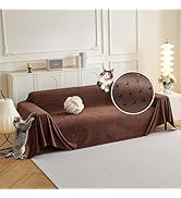 MYSKY HOME Cat Scratch Furniture Protector - Non-Slip, Washable Couch Cover for Dogs - Water Resi...