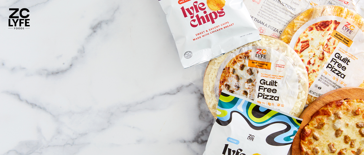 ZeroCarb LYFE 6 Pack 8" Gluten Free Pizza Crust, Chicken
