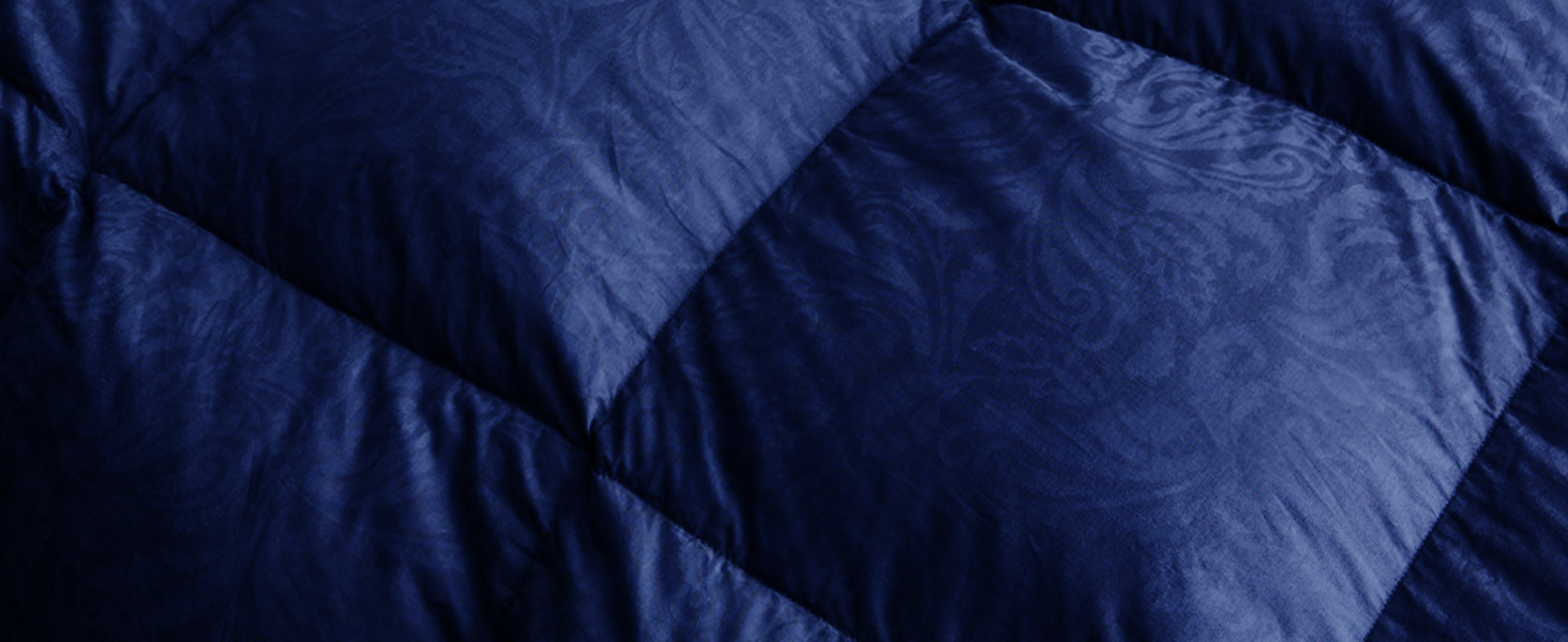 Dreamhood Luxury 90% Goose Feathers Comforter King Size - All Season Medium Warmth with 8 Corner Tabs (Navy, 106x90 Inch 5909ed24 E3fe 454e Bd0a D63c736c21b1. CR0,0,1464,600 PT0 SX1464 V1