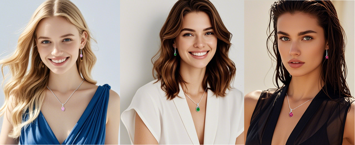 NP86661 water drop necklace 4