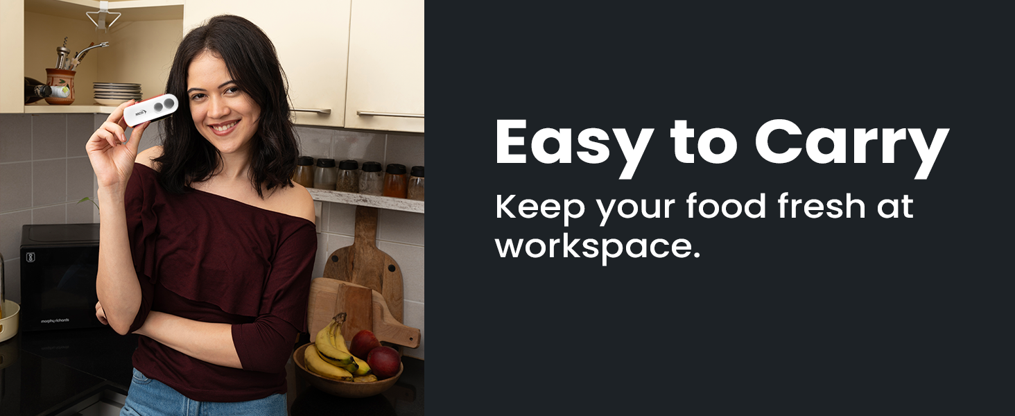 Easy to carry & Portable , Palm-sized with ergonomic grip – easy to hold and use for quick sealing